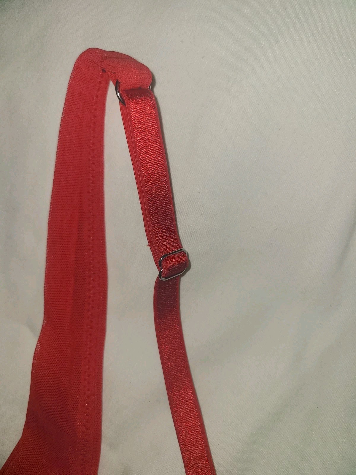 Holiday Teddy Size Medium Red Rhinestones Bling Thong Auden Sheer Holiday Teddy