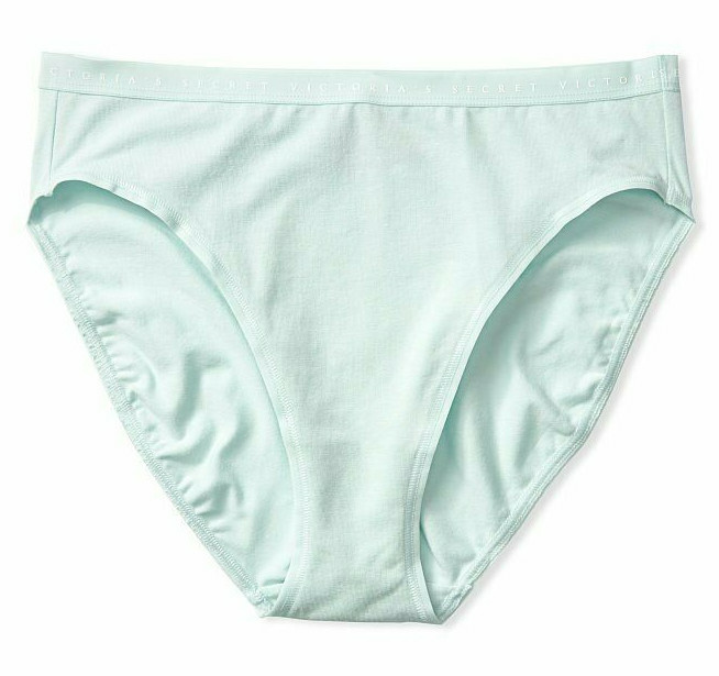 M L XL XXL Aqua Green Stretch Cotton Victorias Secret HighLeg Waist Brief Panty