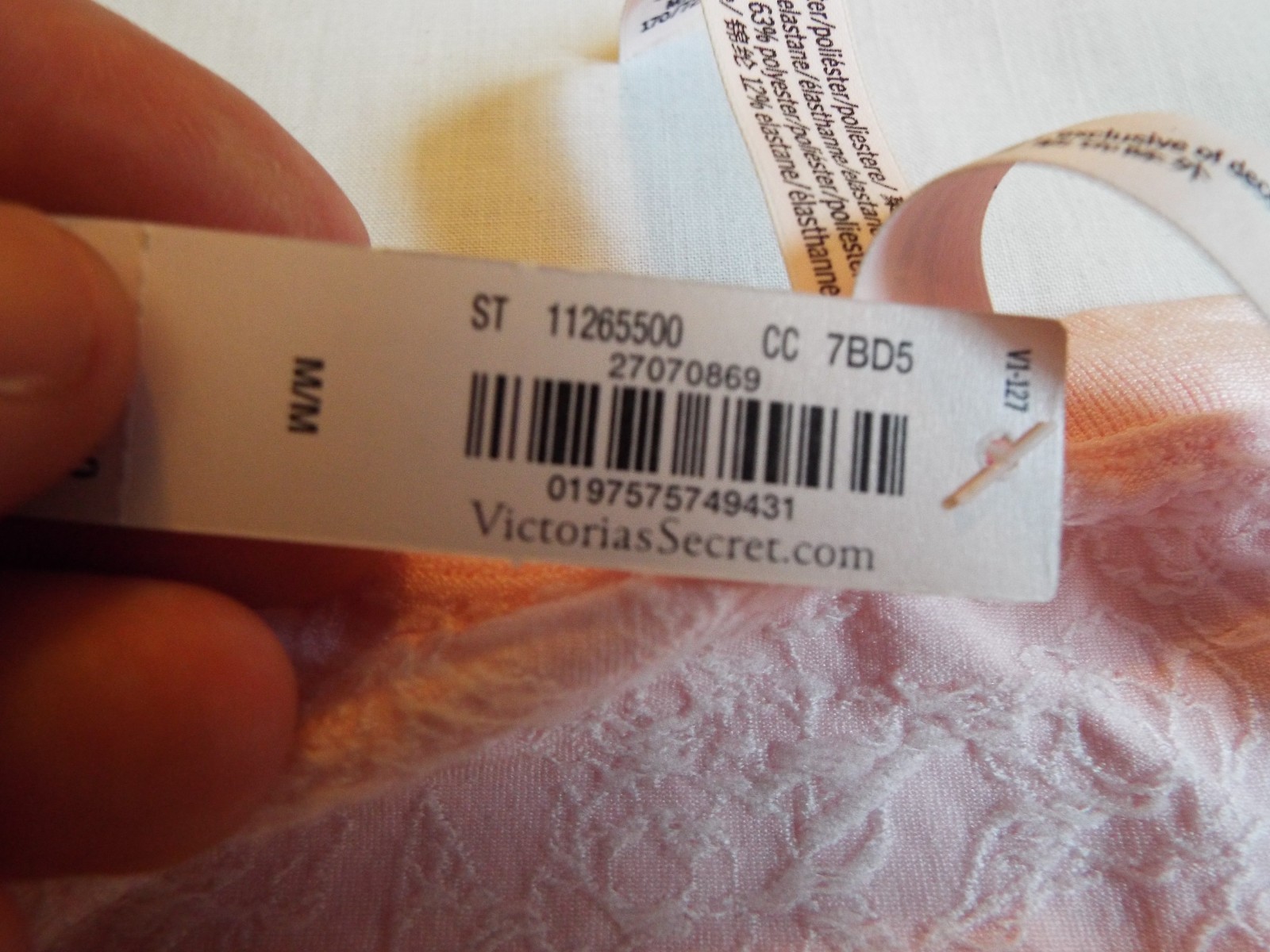 NWT Victoria’s Secret Seamless Bikini Panty M Angel Pink Sketch Floral