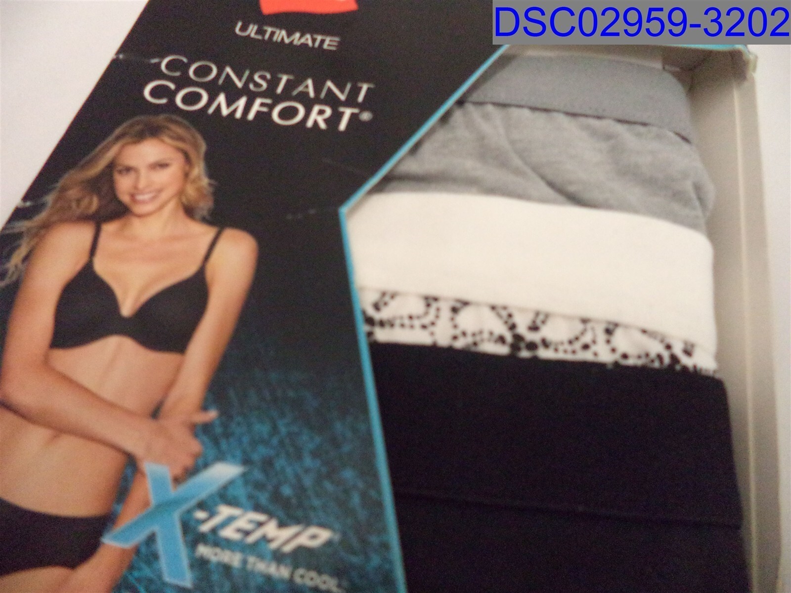 QTY= 1 Pack of 3, Hanes, Women’s Multicolor Bikinis, Size=6, RN#15763
