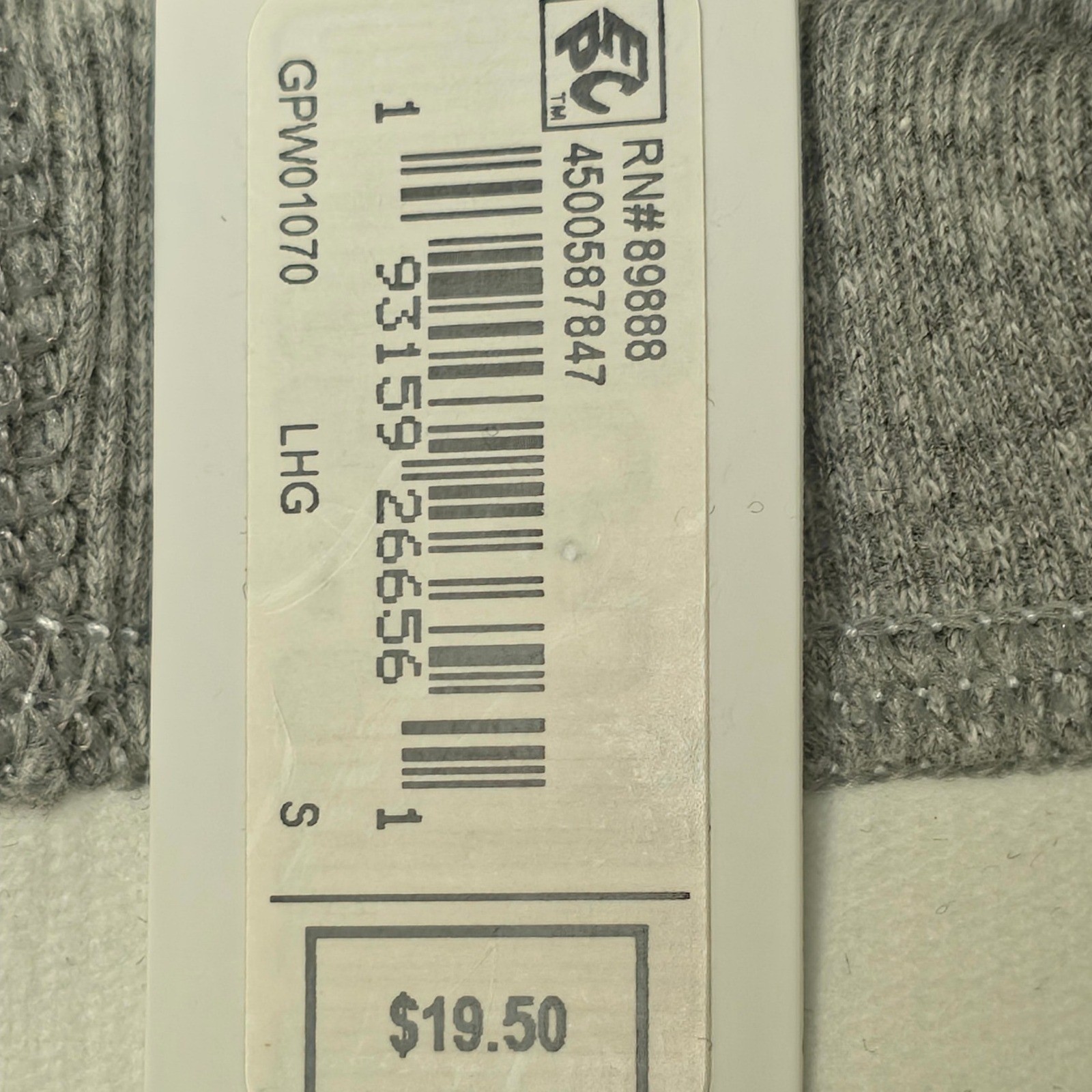 Gap Women Cotton Rib Slip Short Gray Small Ribbed Elastic Waistband High-Waist