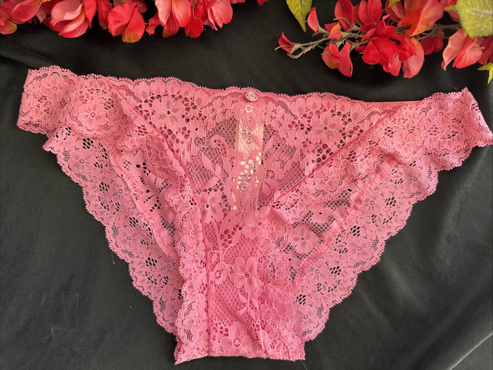 VICTORIA’S SECRET S BARBIE PINK DREAM ANGELS LACE BIKINI PANTIES SUMMER NWT