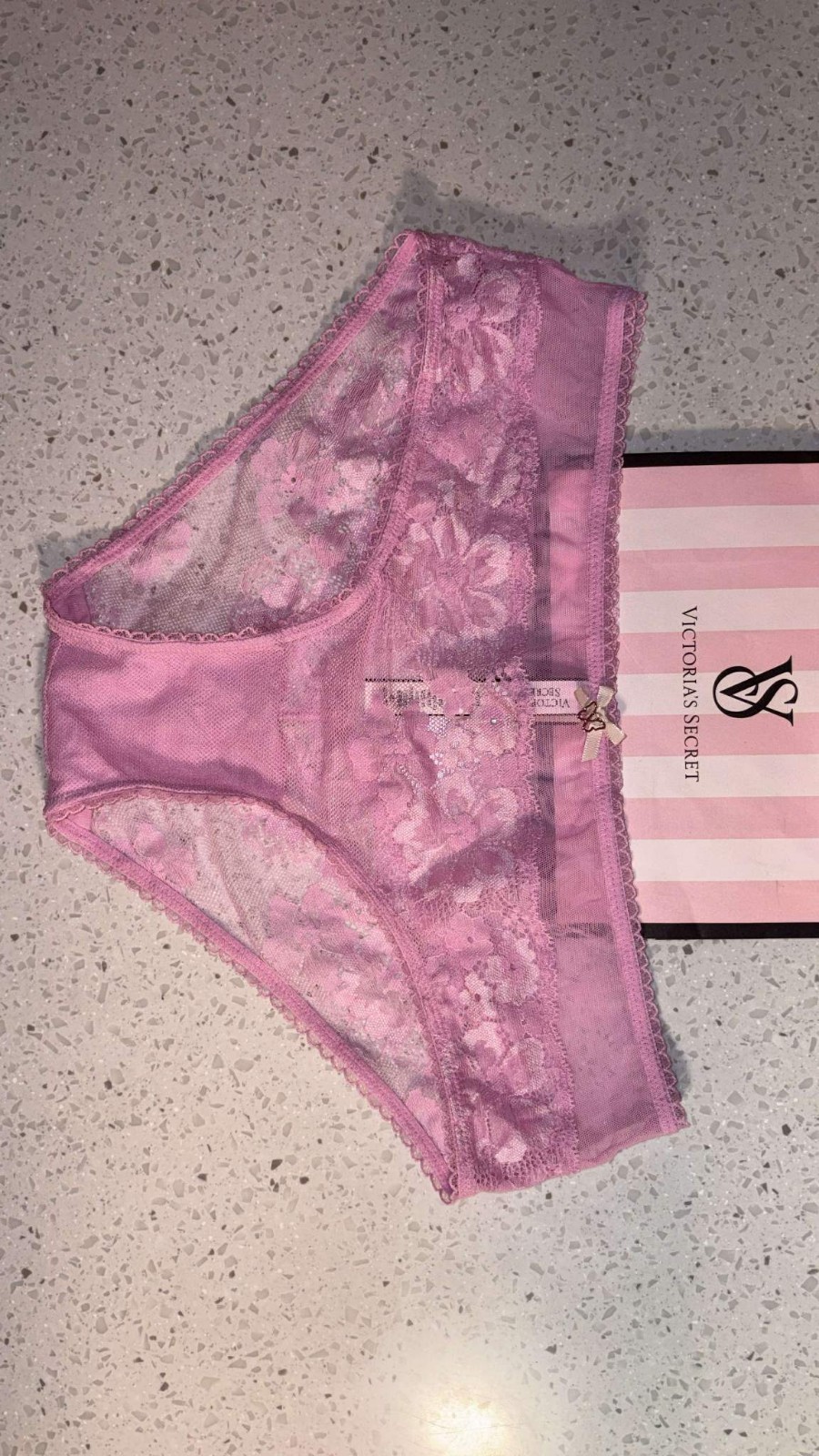 NWT Body by Victoria Lace-Inset Hiphugger Panty size M Butterfly Mariposa