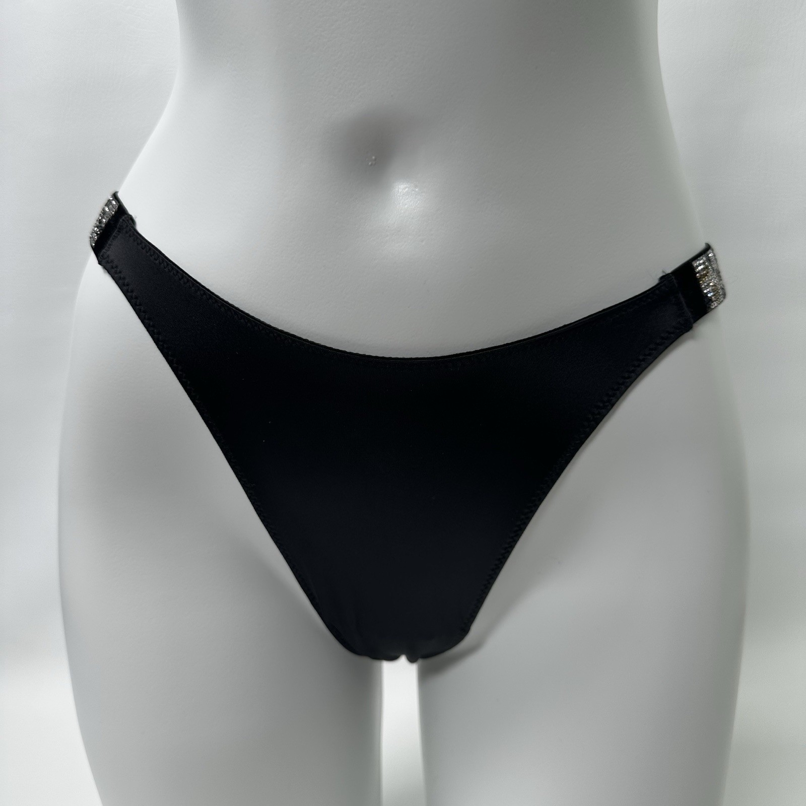 Victorias Secret BRAZILIAN Panty SHINE Bling Cheeky Rhinestone Bombshell Size M