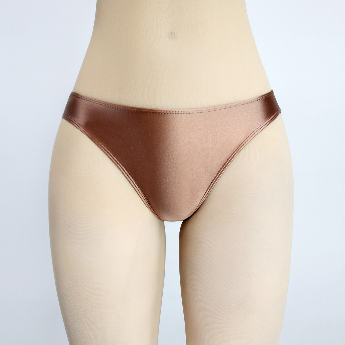 Women Panties Shiny Satin Briefs Knickers Opaque Gym Low Waist Shorts Underwear
