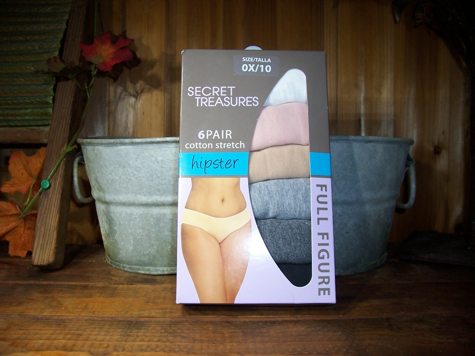 SECRET TRASURES LADIES WOMENS FULL FIGURE COTTON STRETCH HIPSTER PANTIES SIZE 0X
