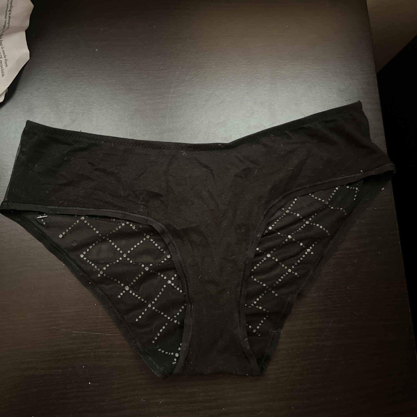 Victoria’s Secret Sexy Low Rise Hiphugger Medium Mesh Rhinestone Ruched NWT