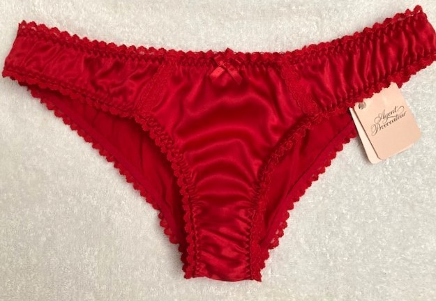 Agent Provocateur, Sz 3 (Med), NWT, “Tammi”, Red Brief, Silk blend