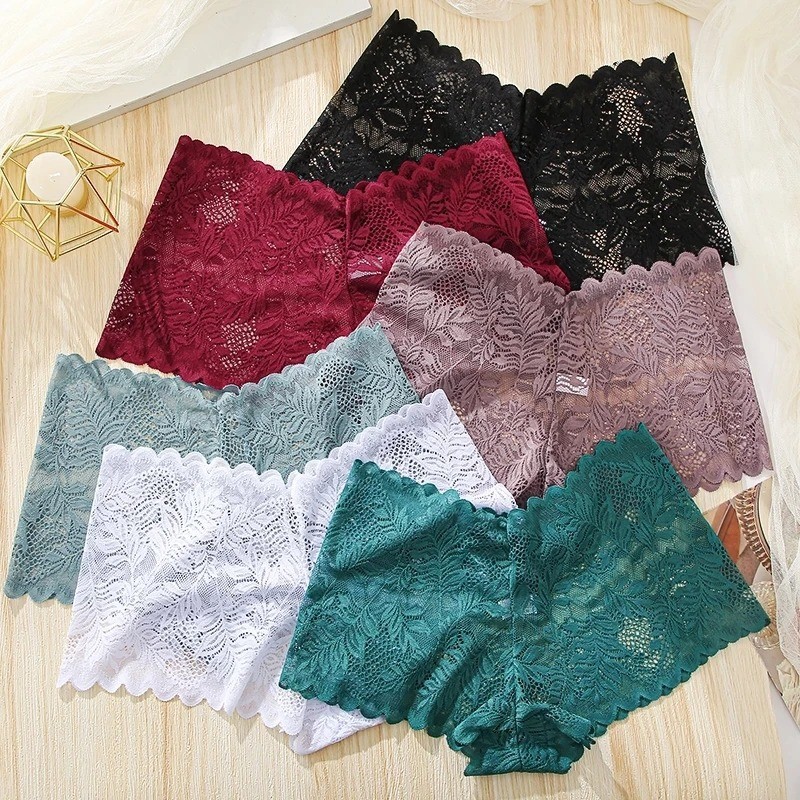 Paquete De 3 Pantis De Encaje Sexy Para Mujer Ropa Interior Tangas Bikinis Moda