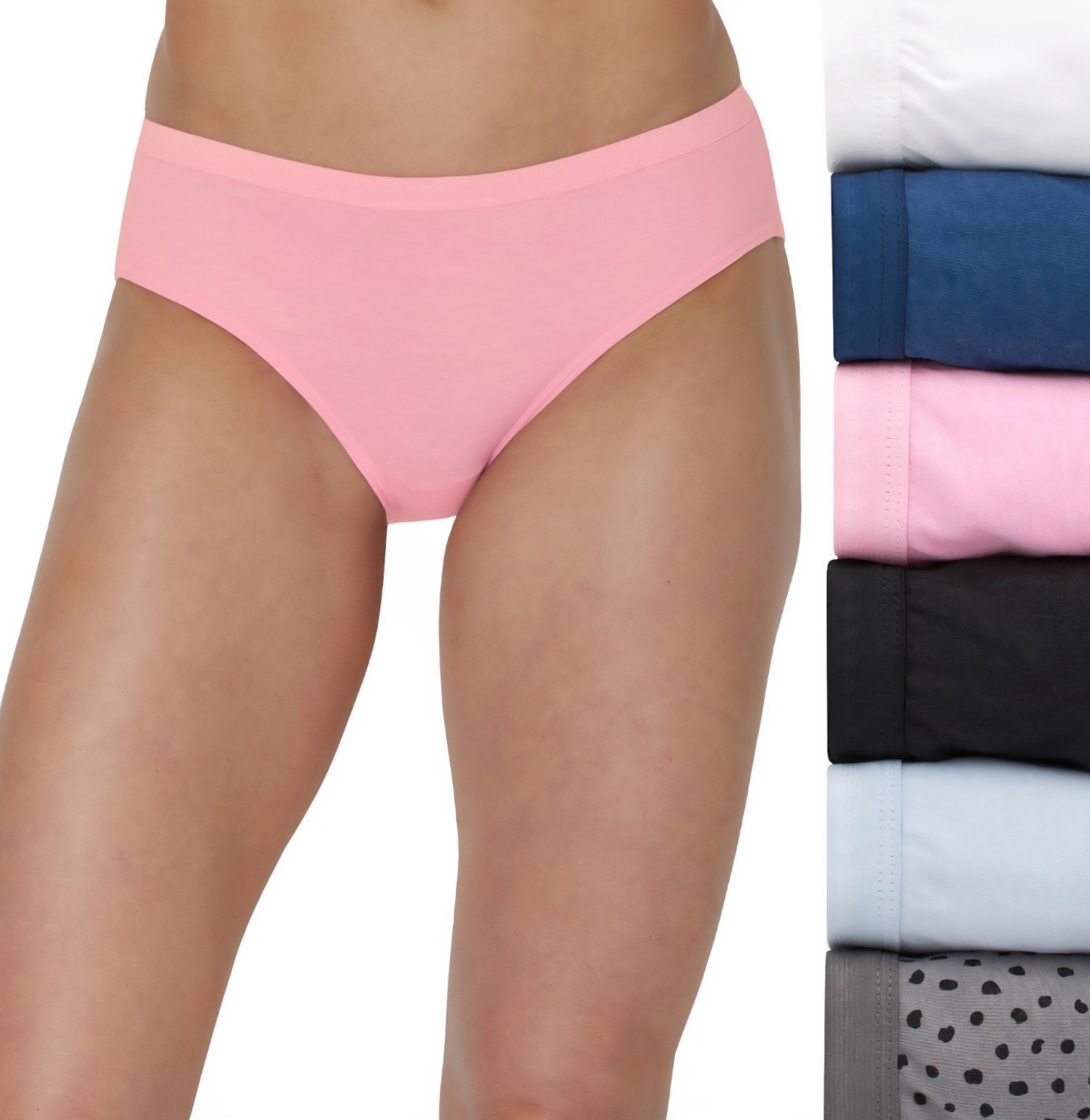 Hanes 6 PAIR breathable hipster cotton panties underwear womens 9/2XL