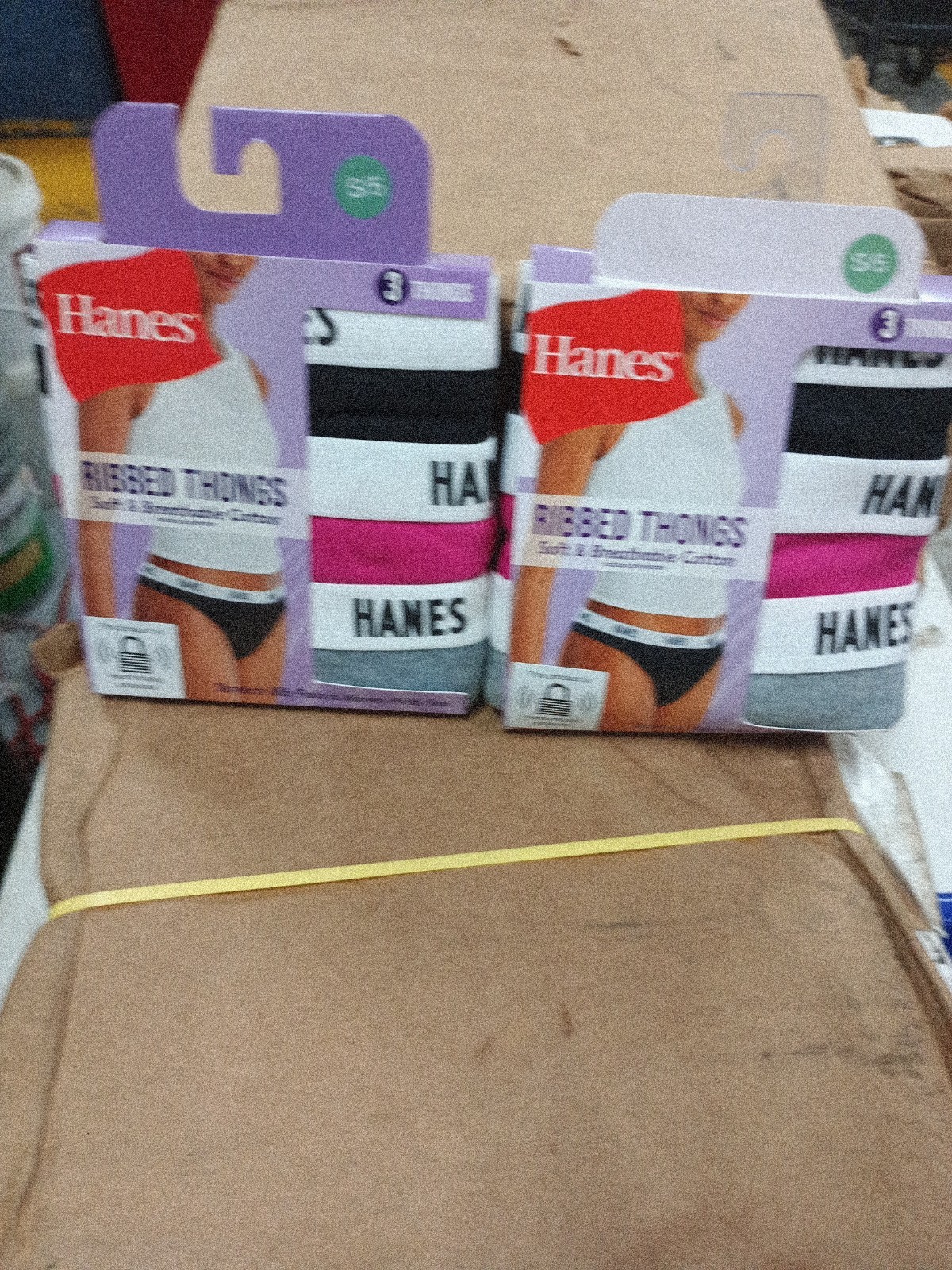 2 Pack, 3 Each, 6 Total, S/5 Hanes Women’s Ribbed Cotton Thong , 212