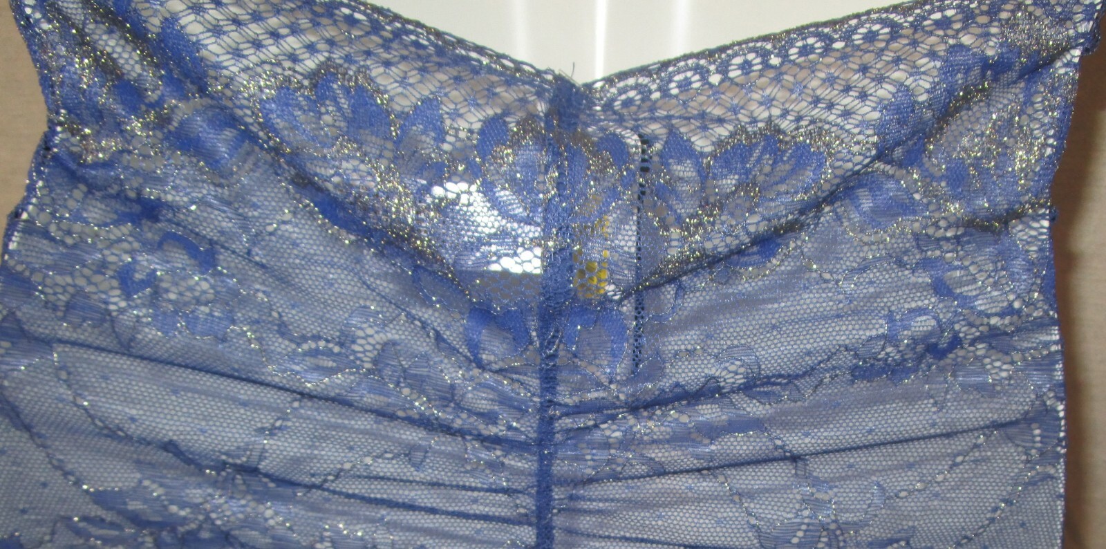 WACOAL~SMALL 5~844297~Twilight Blue LACE TO LOVE High Waist Thong Panty