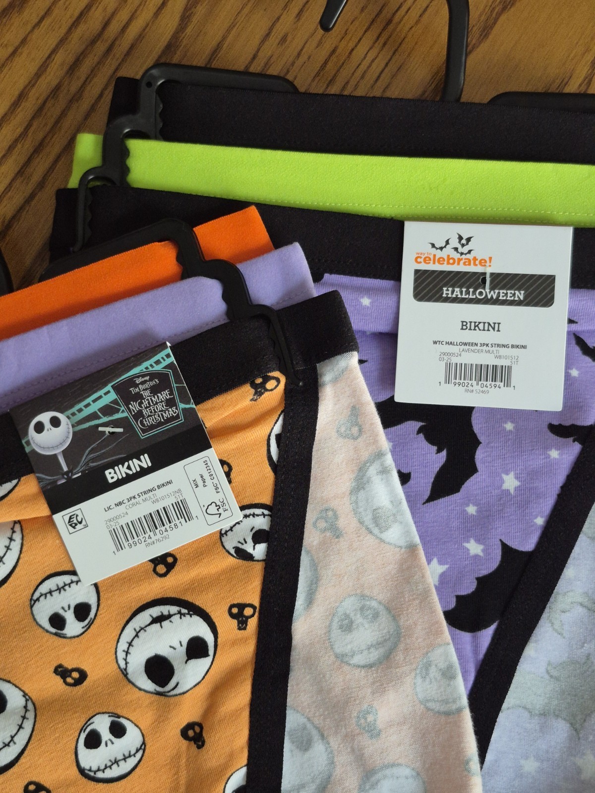 NEW Lot Of 4 Walmart Halloween 3 Packs Of Assorted Underwear Styles, Medium