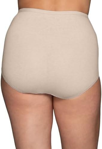 5 Pack Vanity Fair Perfectly Yours Tailored Cotton Brief Fawn Size 8 15318