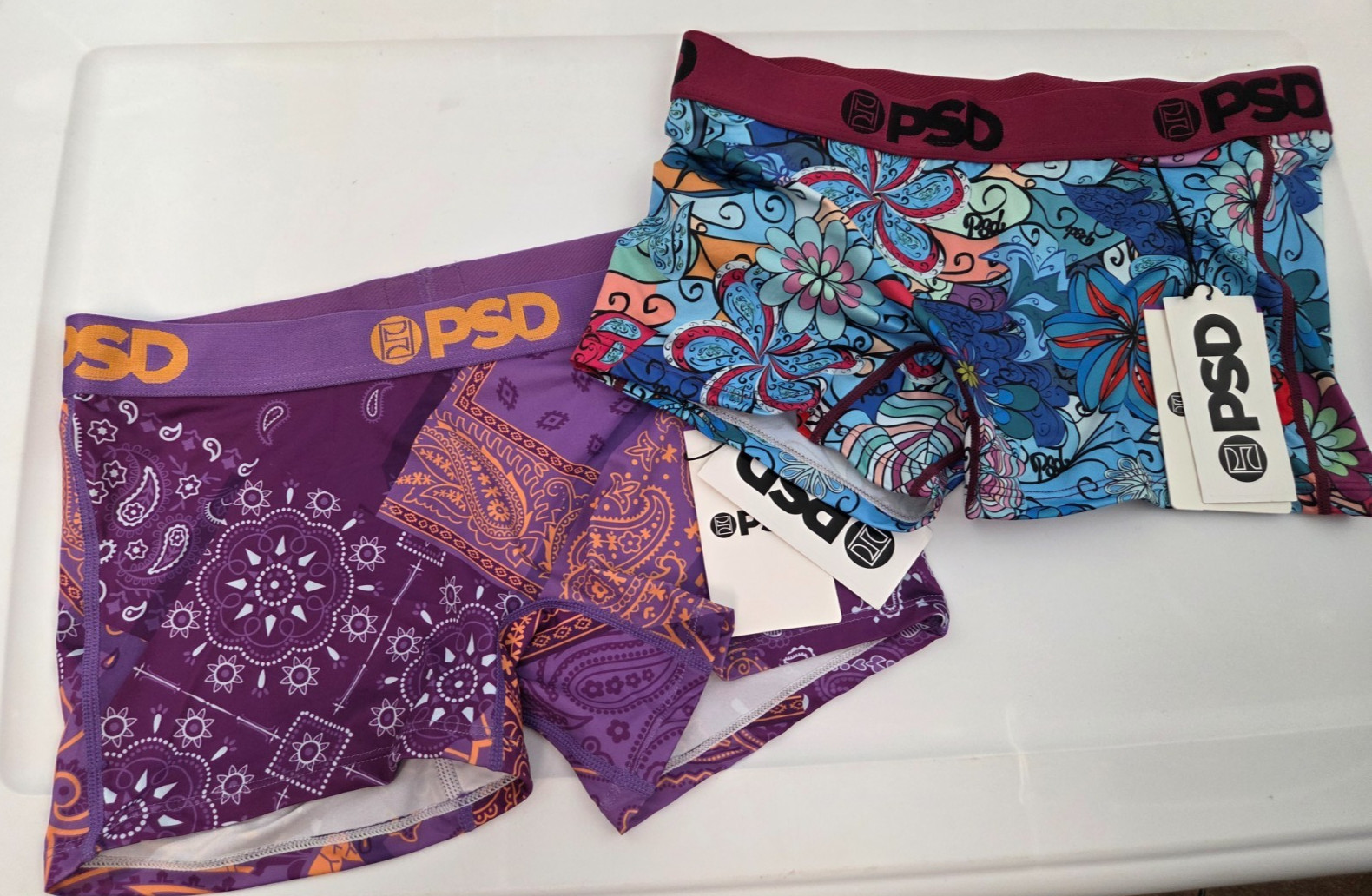 Lot of 2 PSD Hippie Dippie & Plum Bandana Women’s Small Boyshorts NWT
