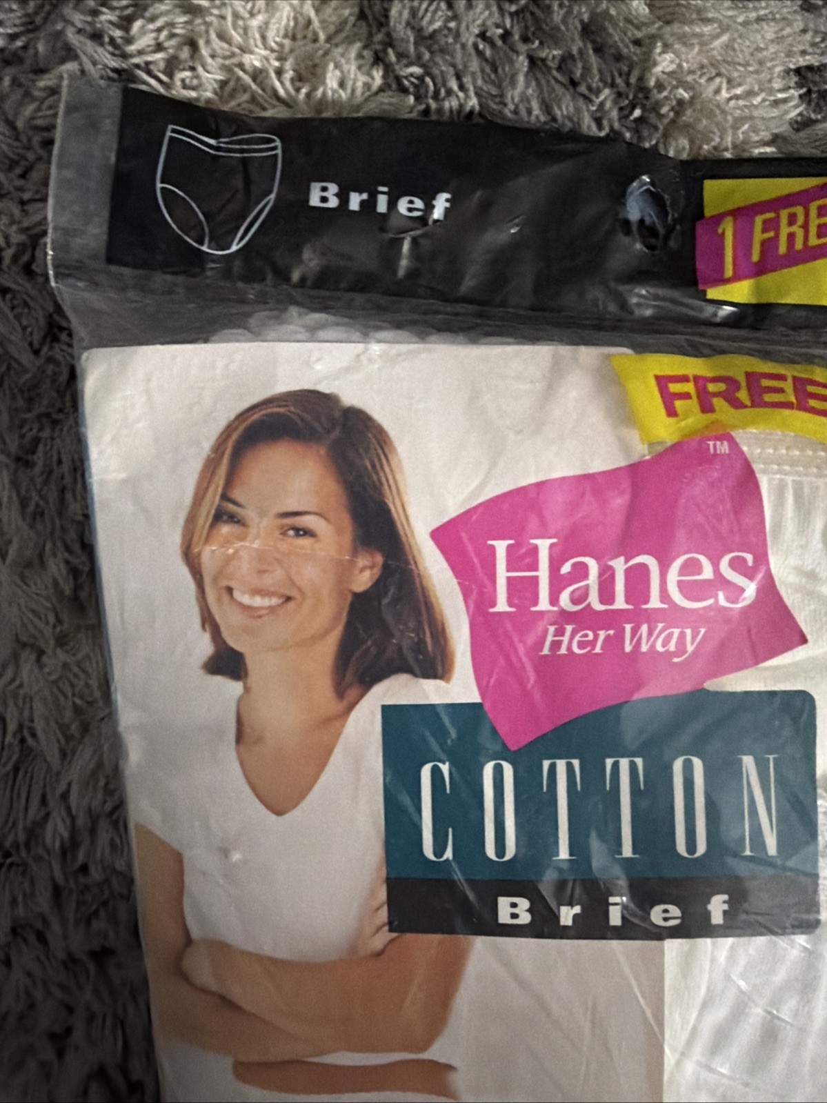 Vtg Hanes Her Way Sz 7 100% Cotton Brief Pack of 7 White New Old Stock NOS 1999