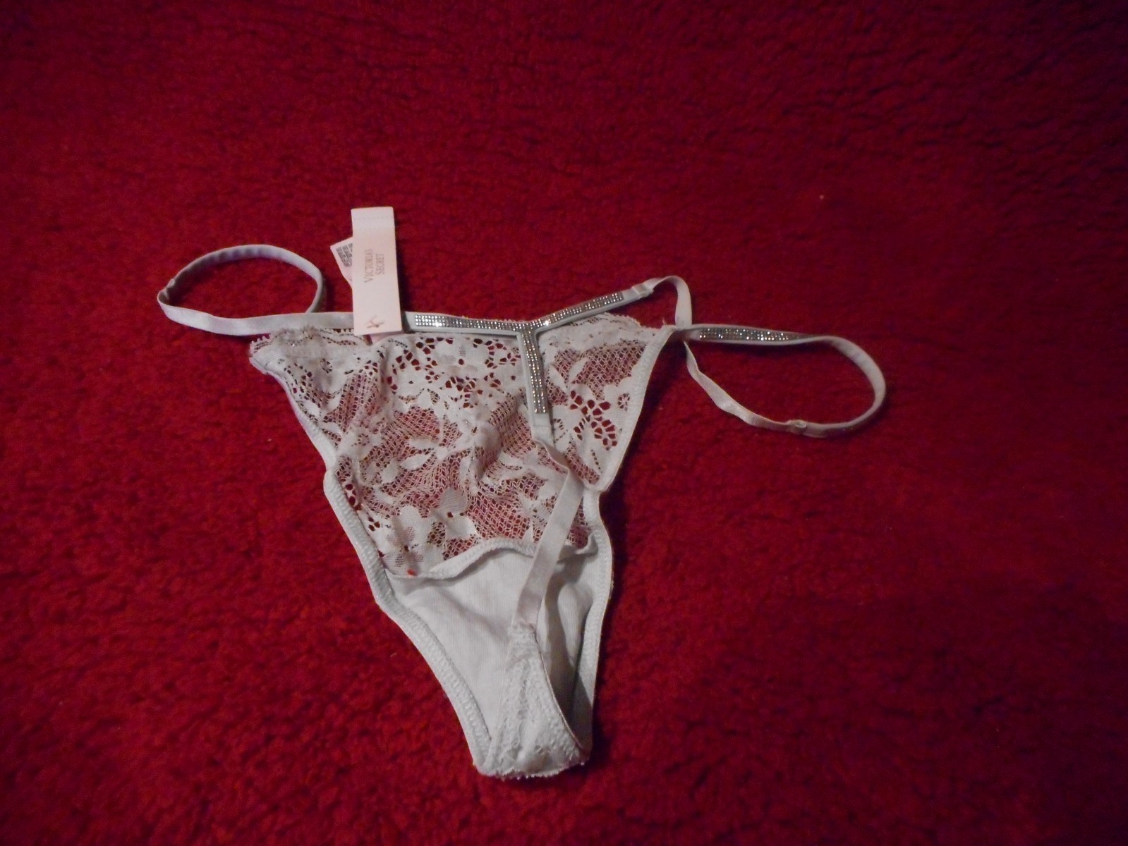 Victoria’s Secret Blue Rhinestone DREAM ANGEL V String Panty XL/XG