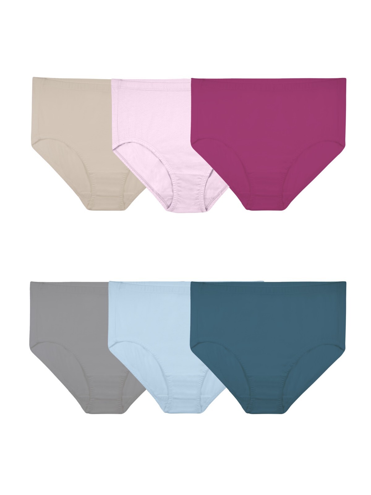 Fit For Me Fruit of the Loom WomenPlus Size 12 (4X) Brief Underwear 6 Pack NEW