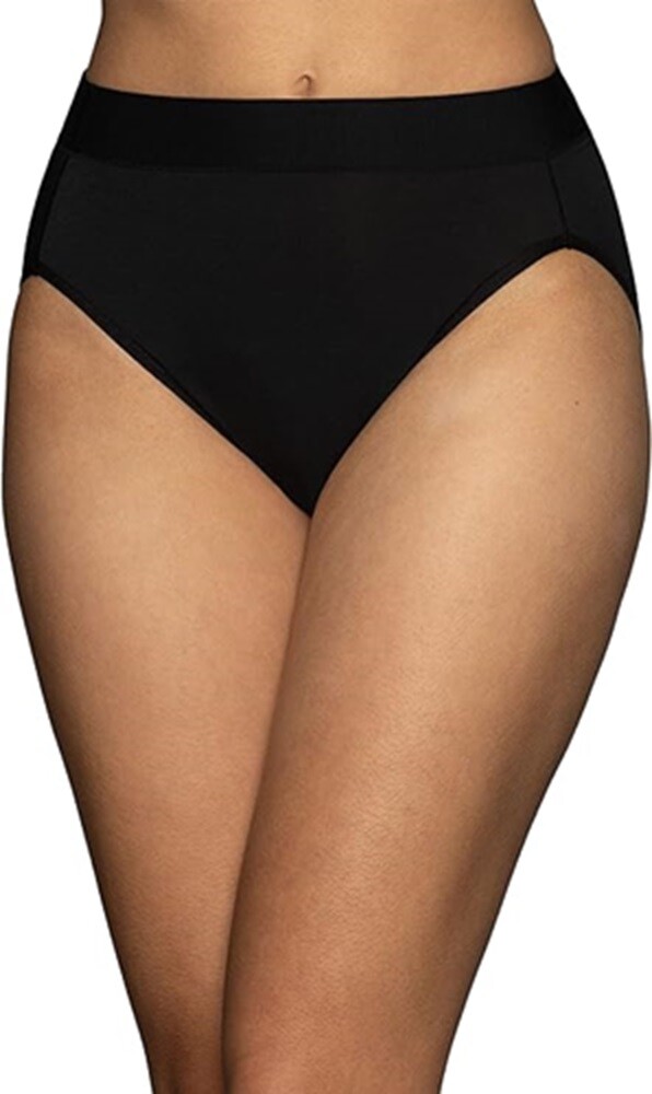 3 Pc Vanity Fair Beyond Comfort Hi-Cut Brief Modal 13250 Wht Blk Neutral 6 7 8 9