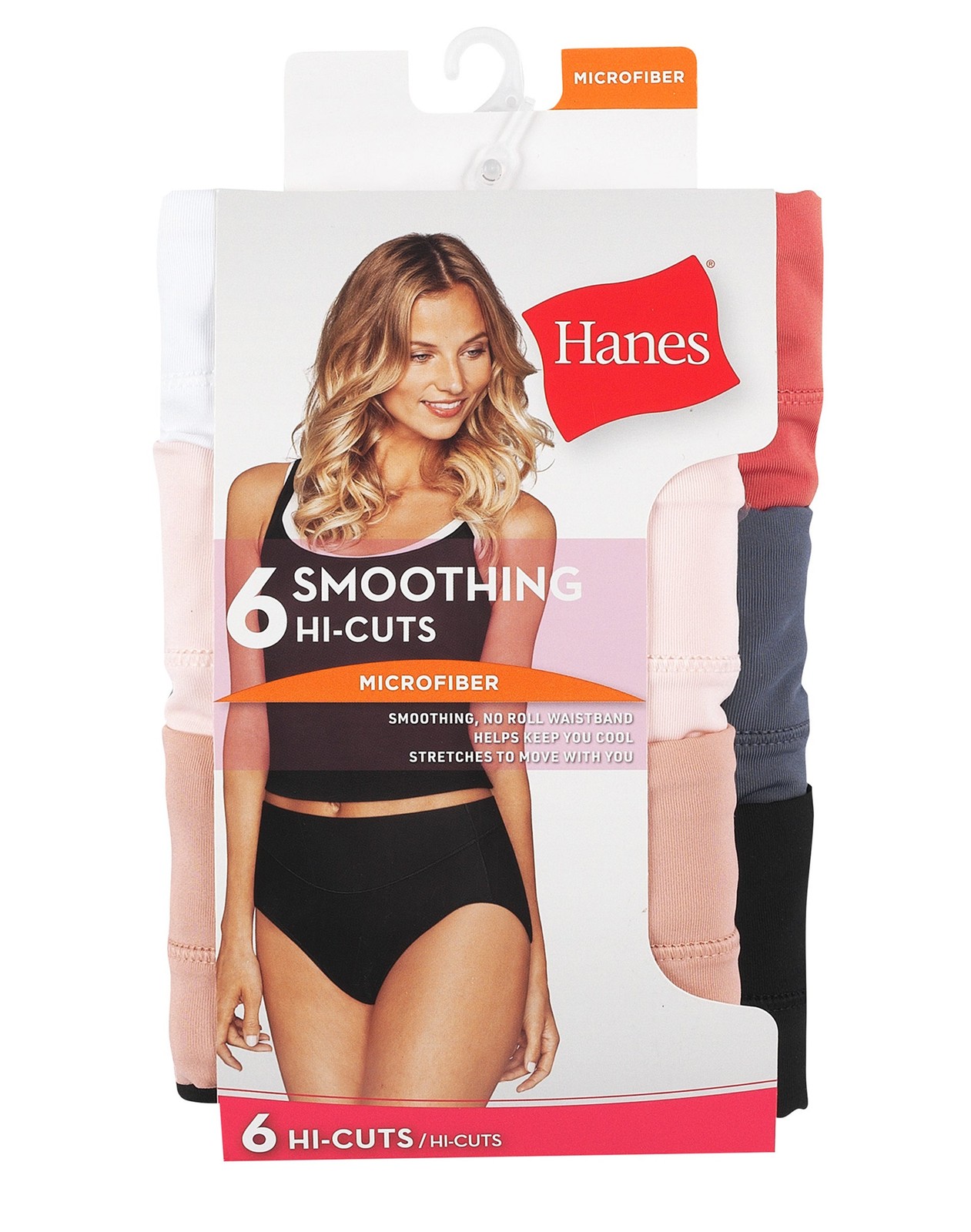Hanes Women’s Microfiber Smooth Hi-Cut 6-Pack