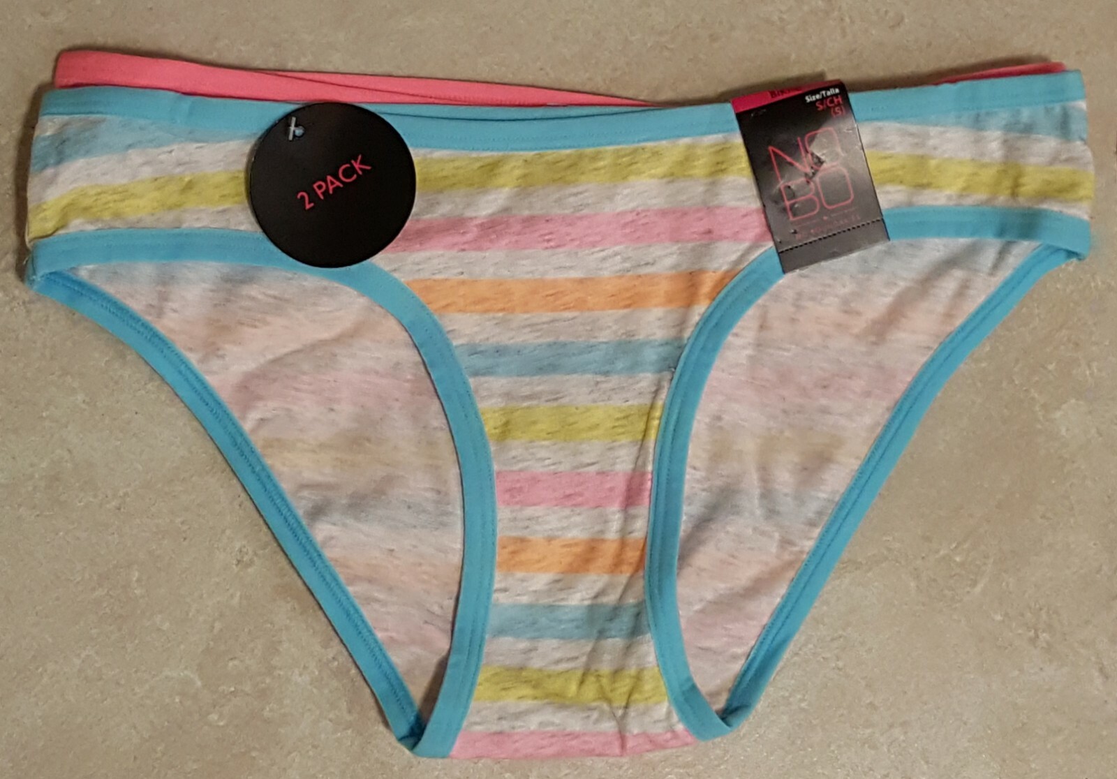 Women New Set of 2 NOBO Bikini or Hipster Underwear-S(5)-XL(8)-XXL(9)