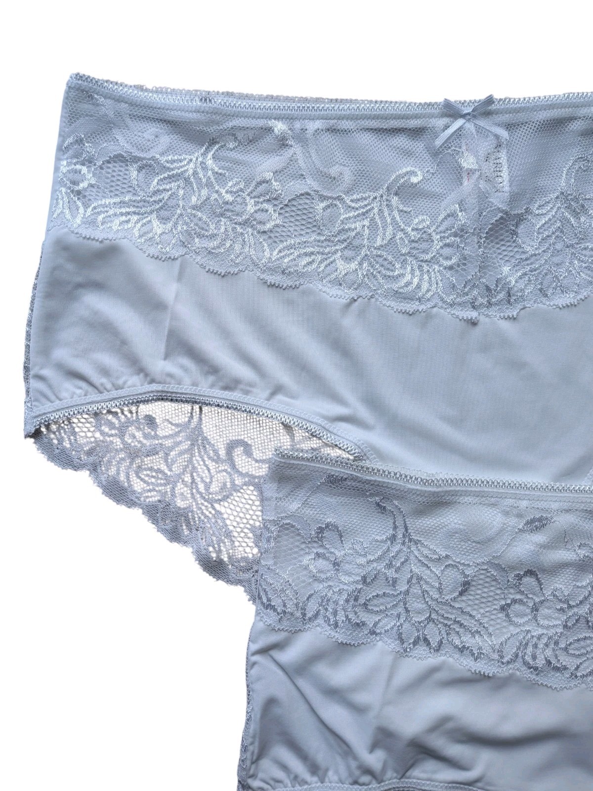 Marlon Ladies White Lace Trim Full Brief Knickers 3 Pack Comfort Fit 12-14 16-18