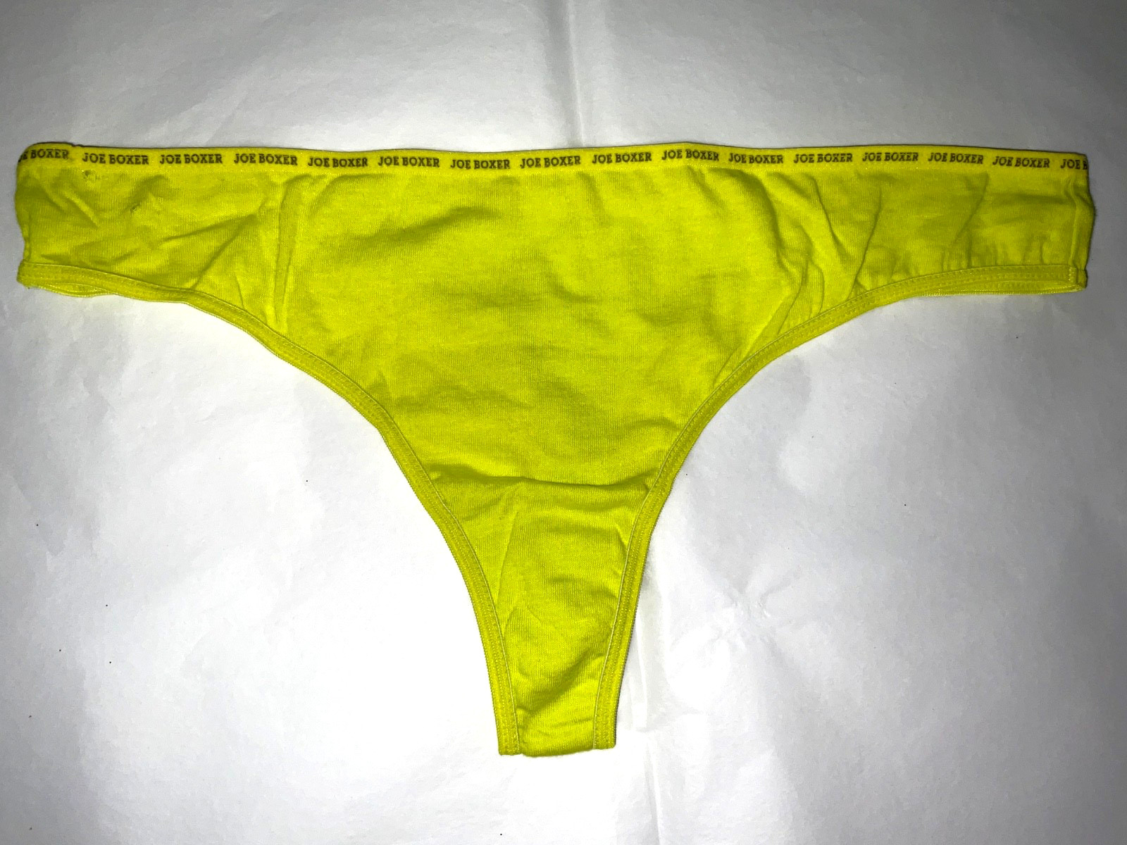 Vintage Joe Boxer Signature Waistband Cotton Thong Panties Size 7