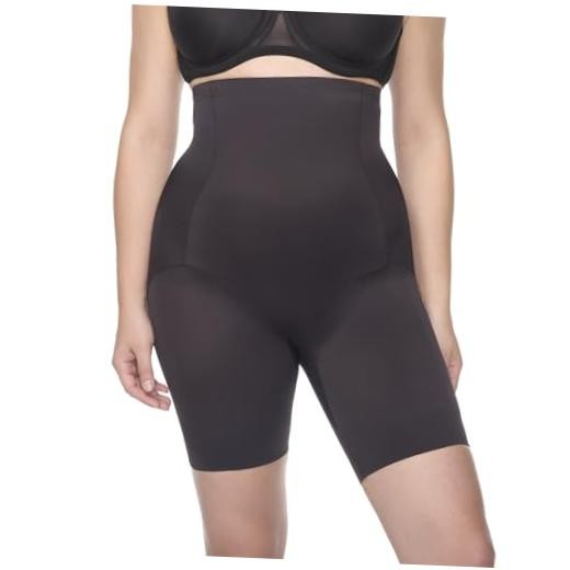 Naomi and Nicole Women’s Plus-Size Comfort Plus Hi Waist Thigh Slimmer 2X Black