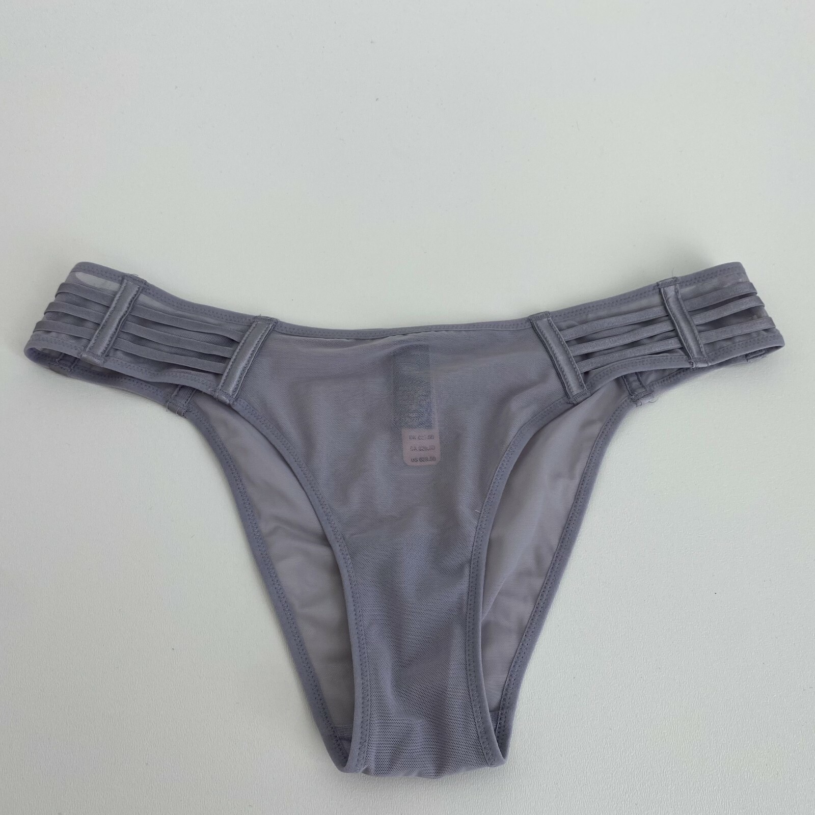 Victoria’s Secret Luxe Lingerie Mesh Cheekini / Tanga Pearl Stone Size M NWT