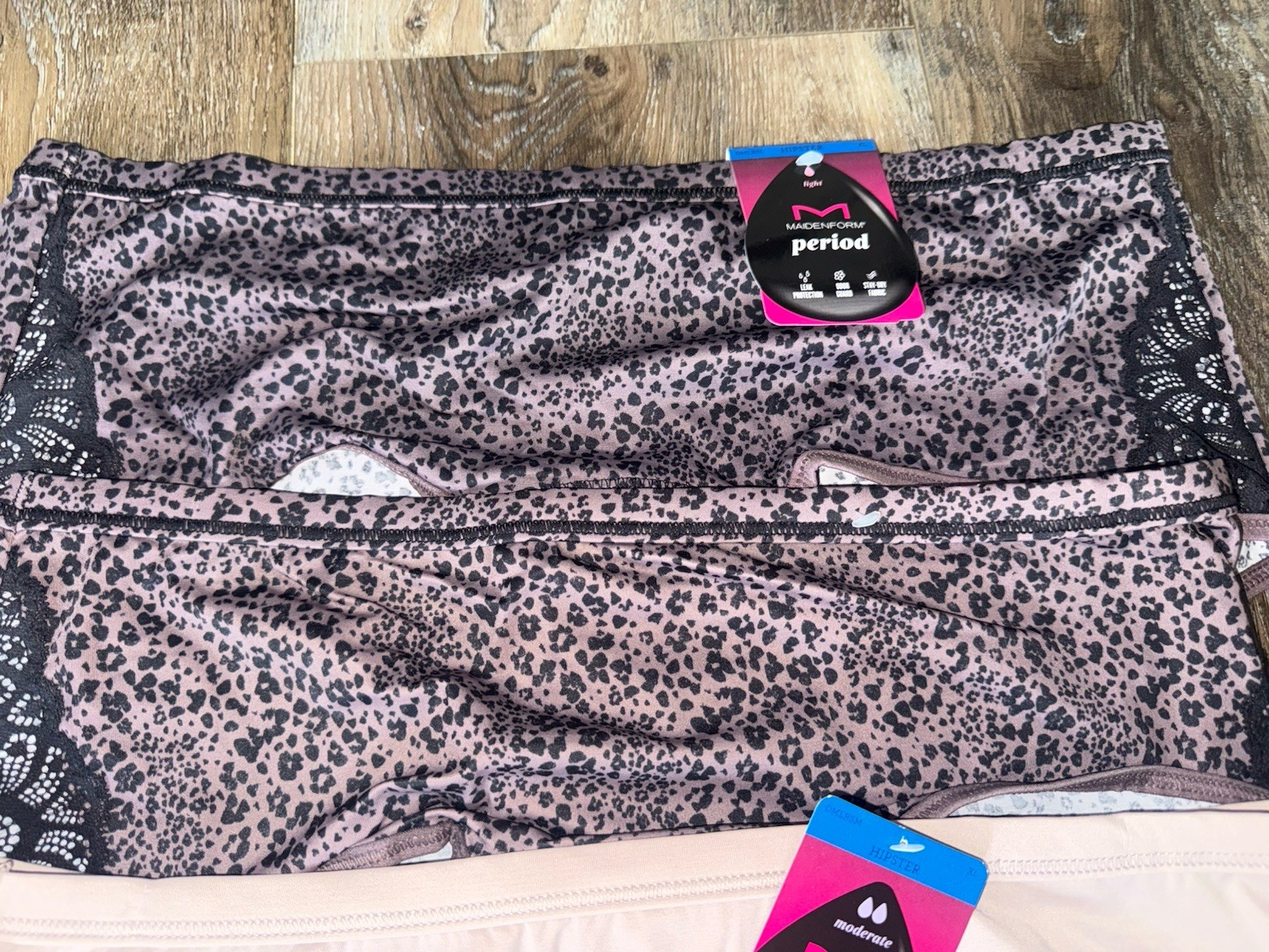 Maidenform ~ Womens Period Hipster Leak Protection Underwear Panties 4-Pair ~ XL
