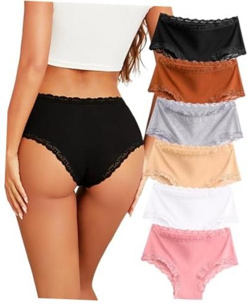 Cotton X-Large A 6 Pack(black*1 White*1 Orange*1 Grey*1 Beige*1 Pink*1)