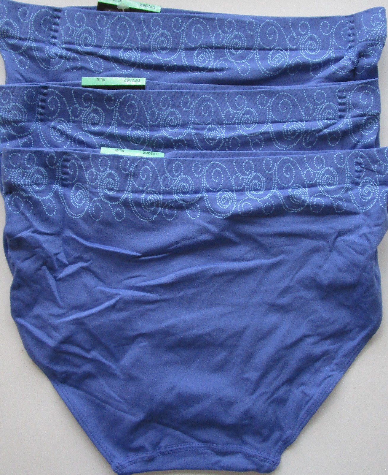 Bali One Smooth U Hi-Cut Pantie 3 Pack Style DF2362 Size XL 8 NWT Retail $28