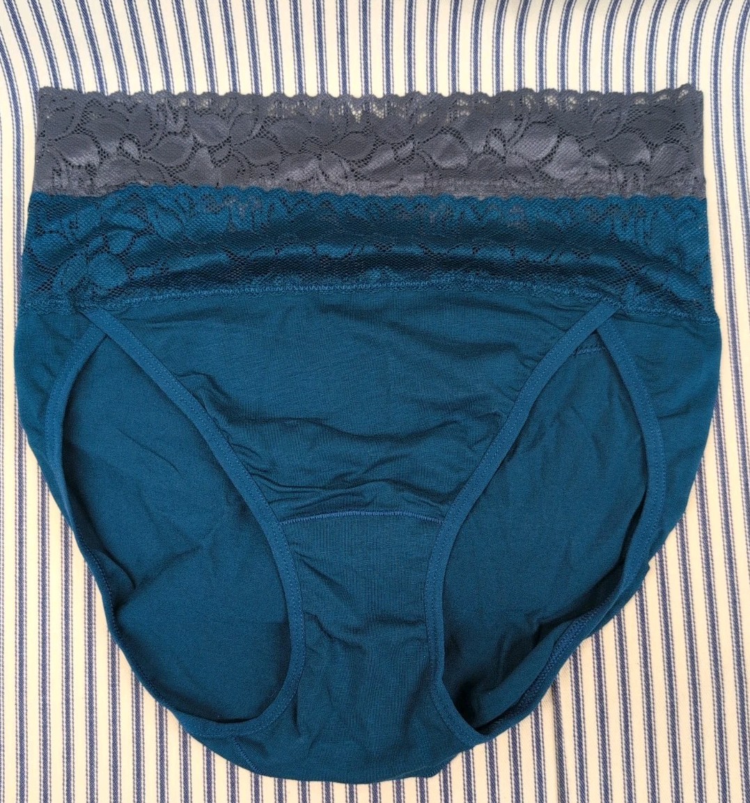 NWOT Womens Underwear Cotton Bikini Panties High Cut Lace Panty Stretch Hipster