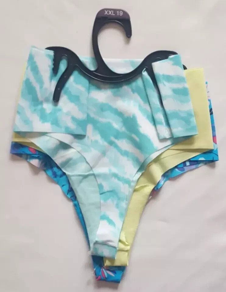 No Boundaries No-Show 3-Pack Thongs Panties Multicolor Size XXL(19) LOT OF 2