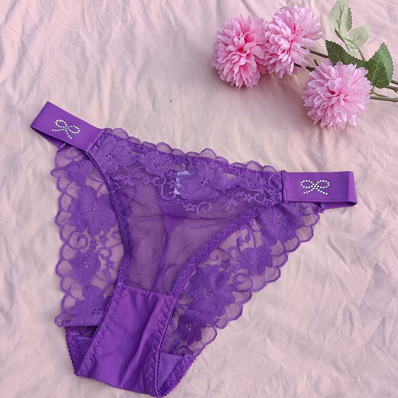 5 Pack Lot Sexy Womens See Through Sheer Lace Panties Underwear Lingeries Briefs