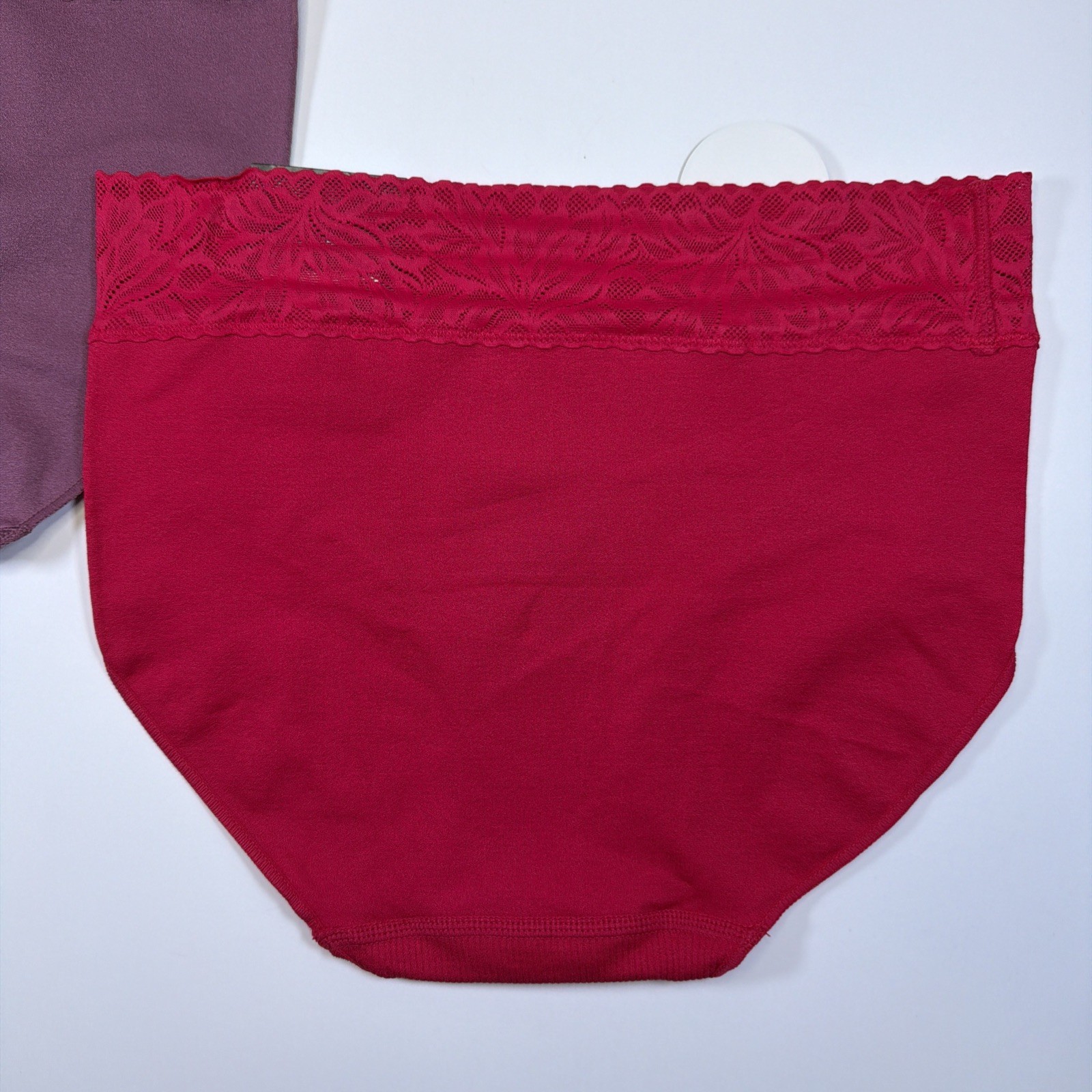 Bali Comfort Revolution Soft Lace Waistband 2 Pack Brief Panties DFMLBF S/5