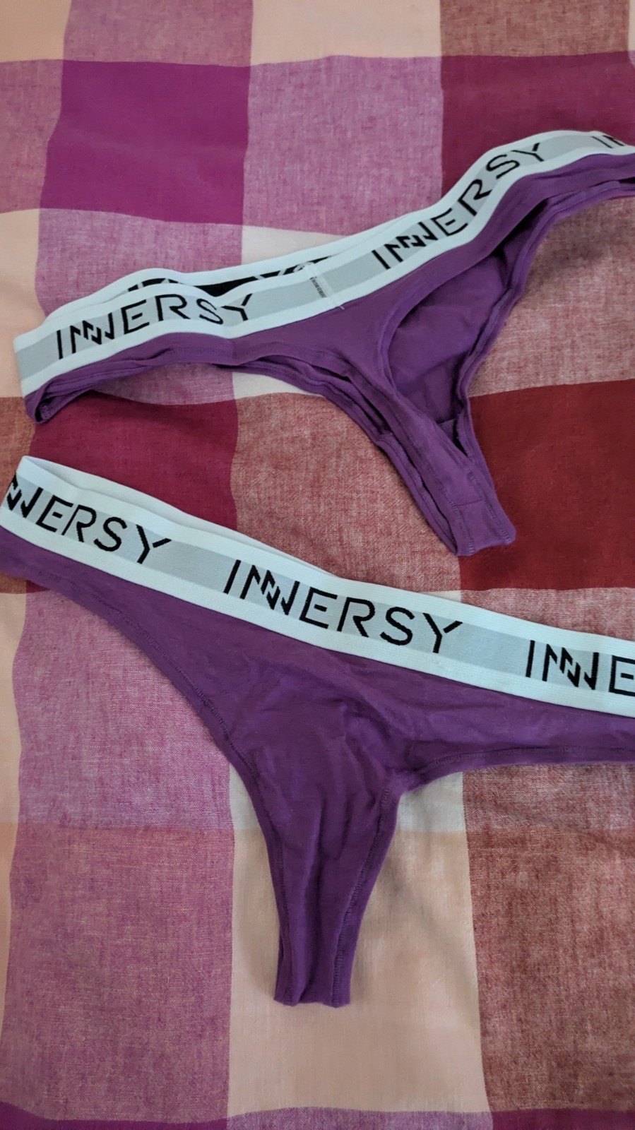 Innersy Low Waist Branded Cotton G-String – XL (AU16) – Purple