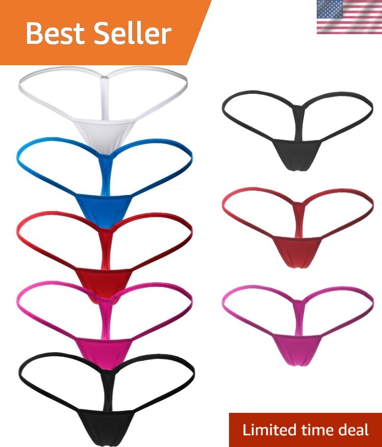 Stylish Women’s Low Rise G-String Panty with Minimal Coverage – 1 or 5 Pack