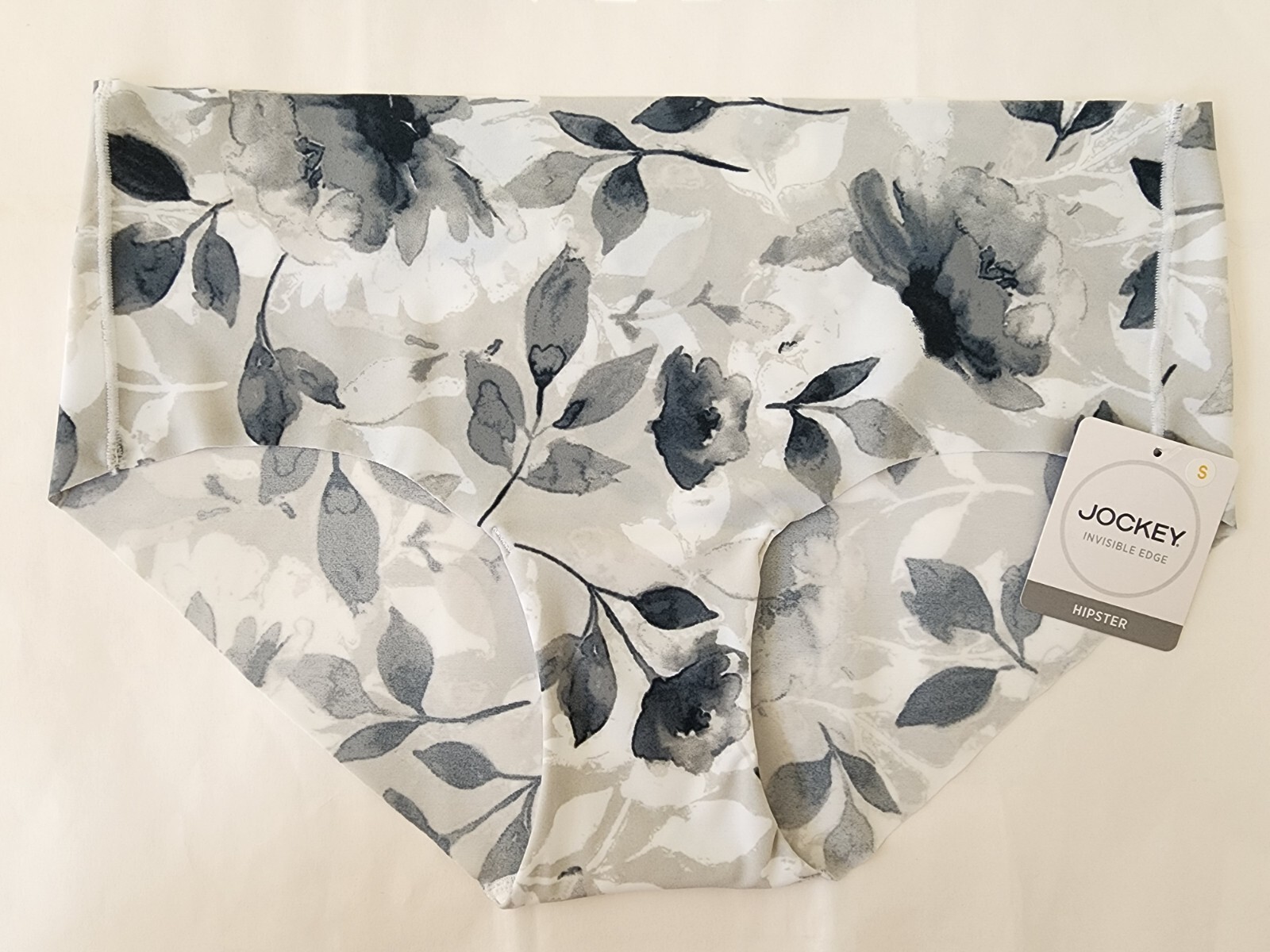 NWT – Jockey invisible edge hipster – Small – White Grey Floral