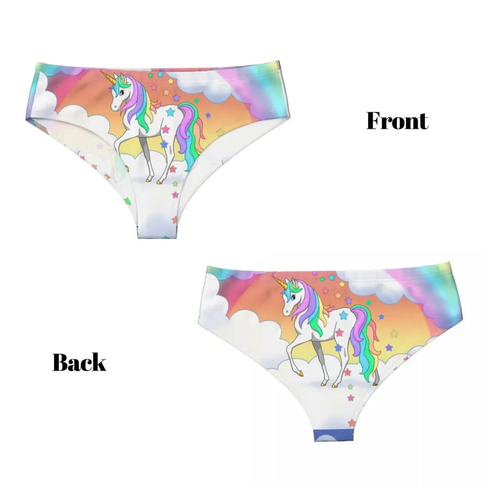 Printed Mid Rise Panties Stretch Soft Breathable Briefs Comfortable Fit Wear