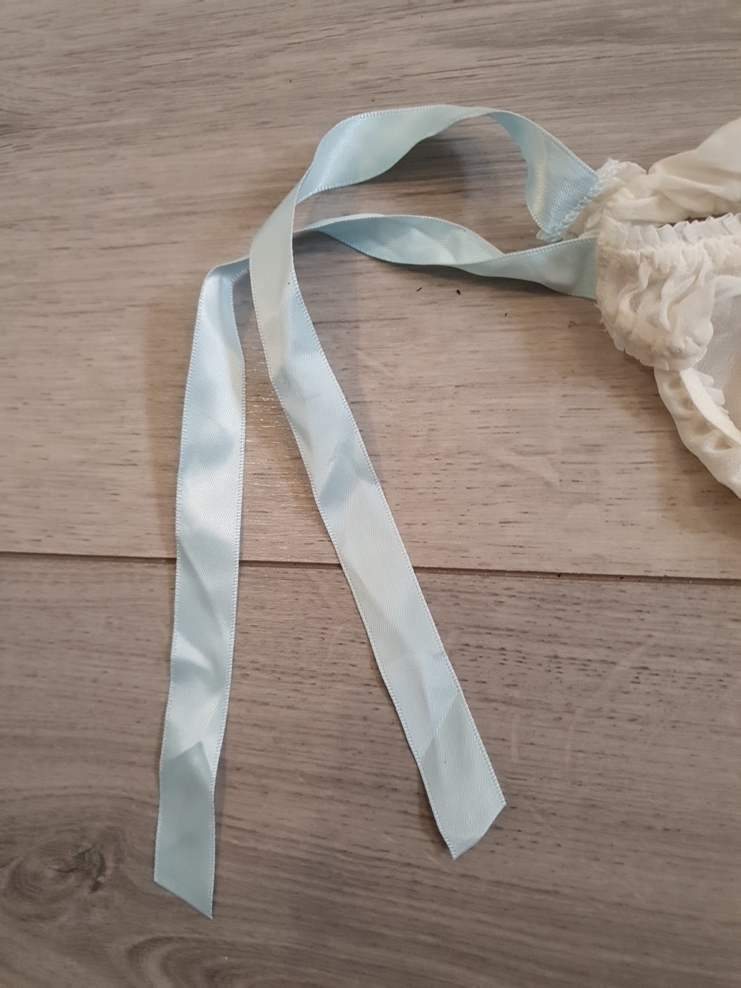 BNWT Next Ivory Chiffon & Blue Ribbon Embroidered Bridesmaid Panties Size 8