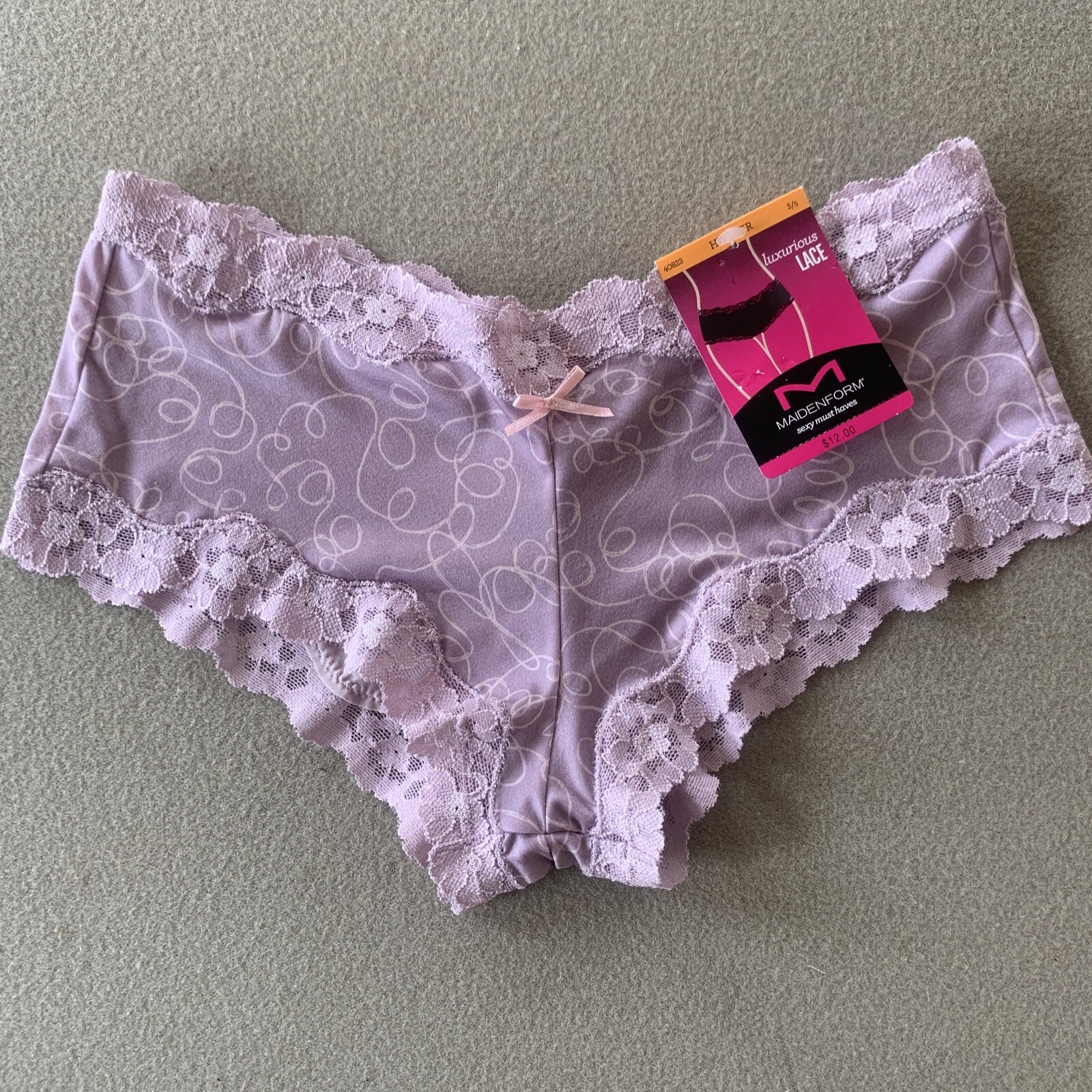 Maidenform Women Cheeky Lace Hipster Panty Underwear 40823 Small 5 Purple Lilac