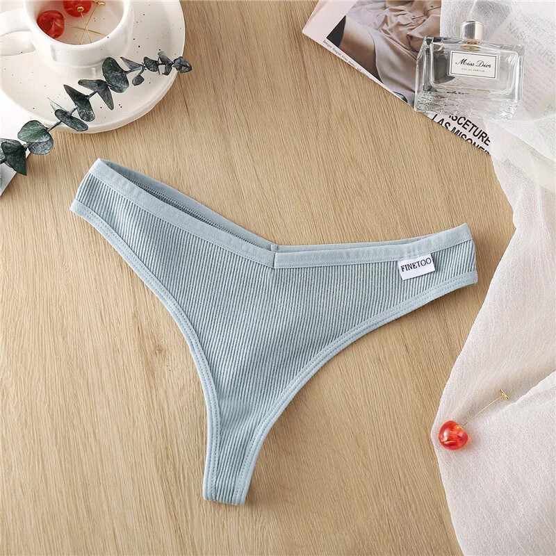 1/7Pcs Womens Sexy G-string Lingerie Cotton Briefs V-Waist Panties Low❤Underwear