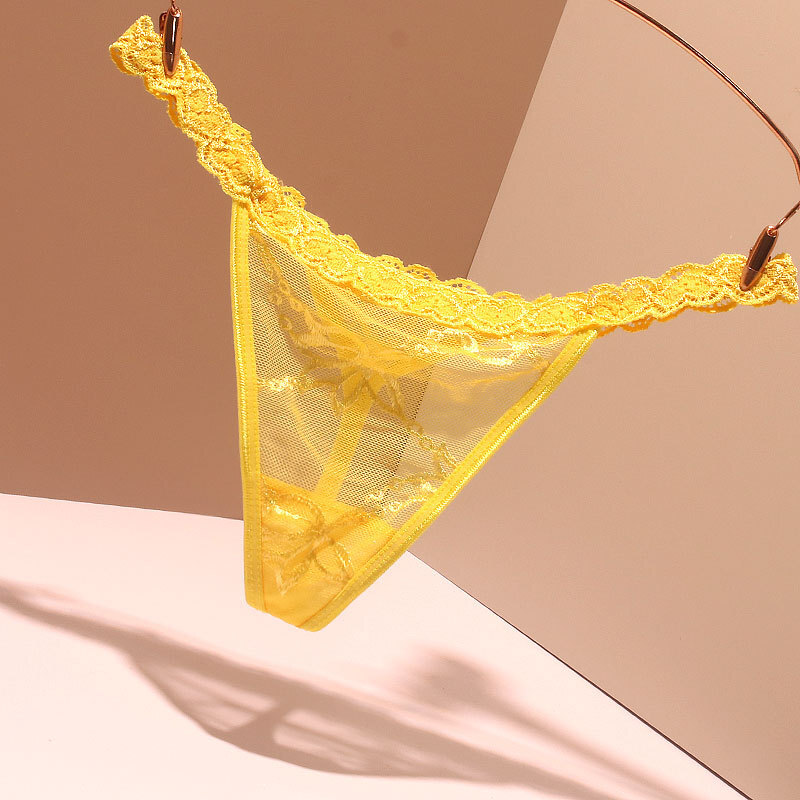 7PCS/LOT Sexy Womens Lace Sheer Panties Brief String Thong Cheeky Underwear Pack