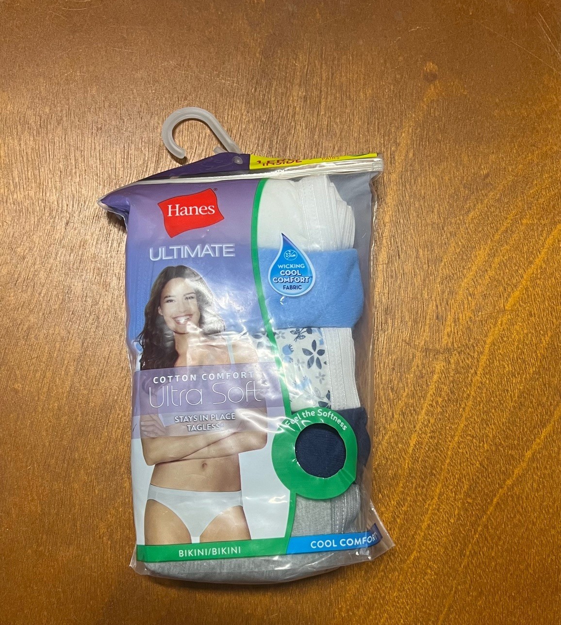 Hanes Women’s 6 Pack Ultimate Cotton Comfort Ultra Soft Bikini Size 8/XL New