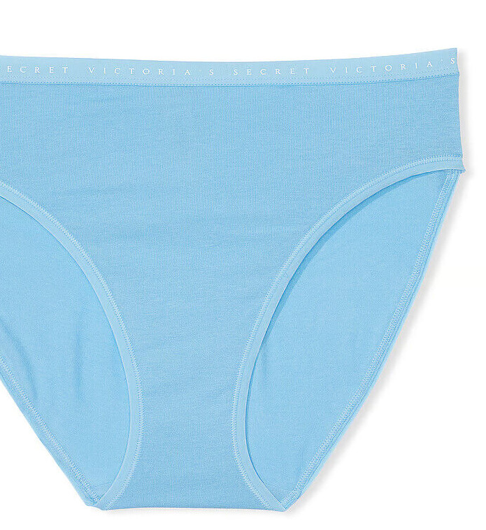 XS S M L XL XXL Beach Blue Stretch Cotton Victorias Secret High-Leg Brief Panty