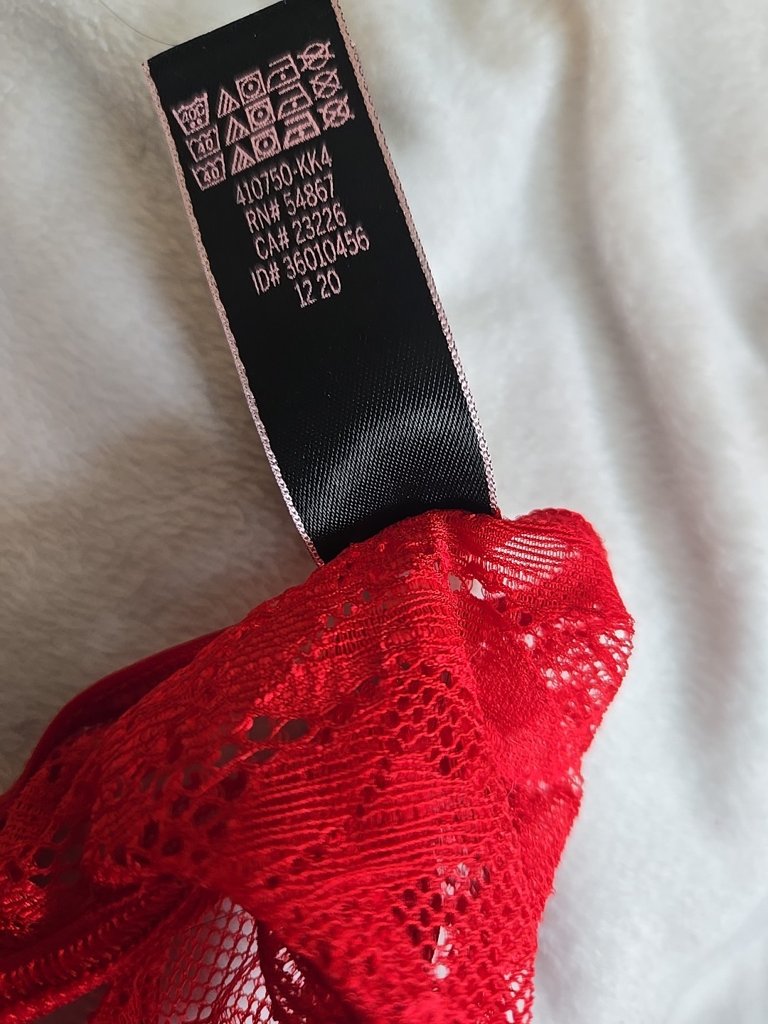 Victoria’s Secret Very Sexy Thong VString Size Medium RED Lace Panties