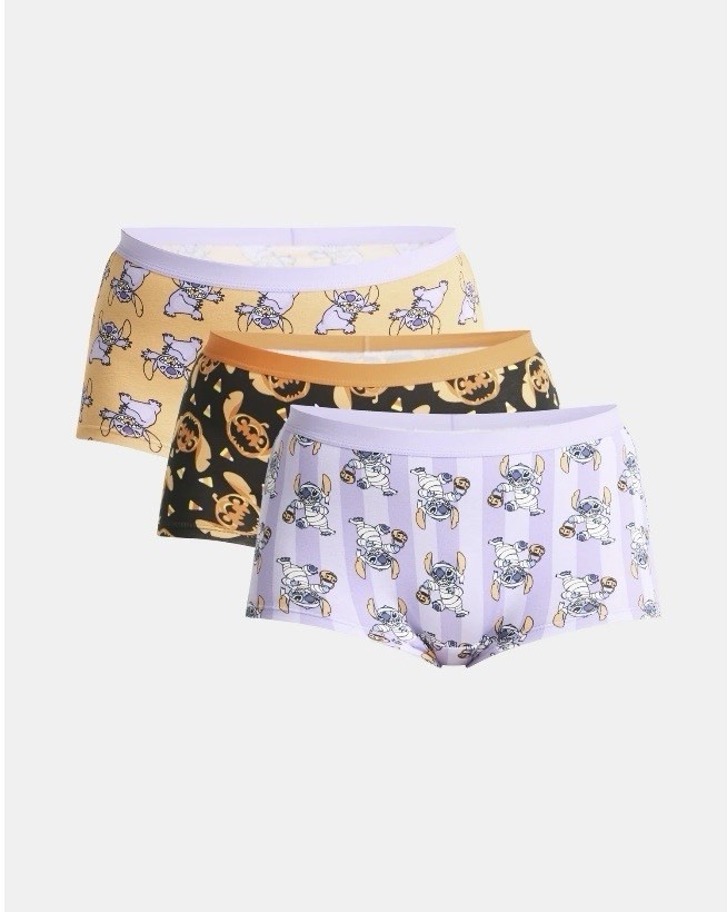 NWT Disney Stitch Women’s Halloween Boyshort Panties, 3-Pack Size Medium (8/10)