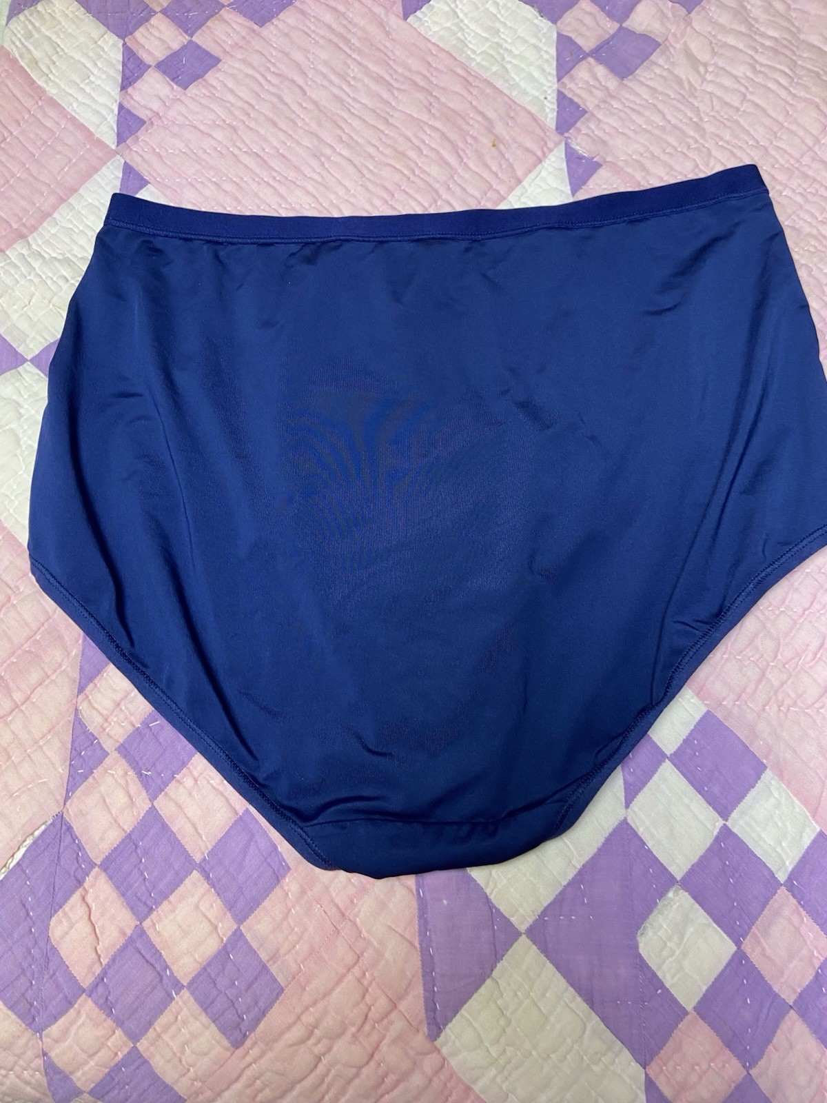 Warners 2XL Blue Panties Shiny Panel Polyester Blend