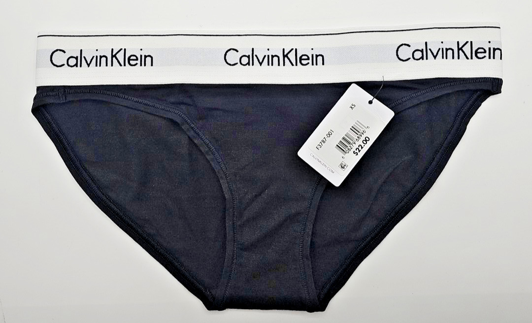 3-PAIR Calvin Klein Women’s BIKINI Panties F3787 Cotton Modal Stretch NWT $66 XS